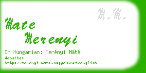 mate merenyi business card